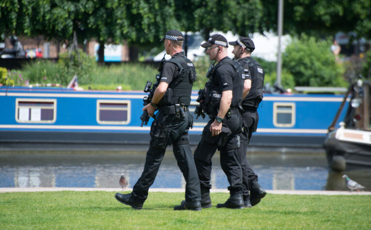Officers by canal