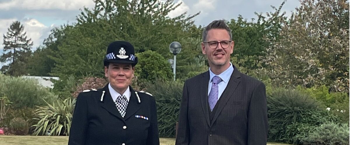 PCC John Campion and Chief Constable Pippa Mills