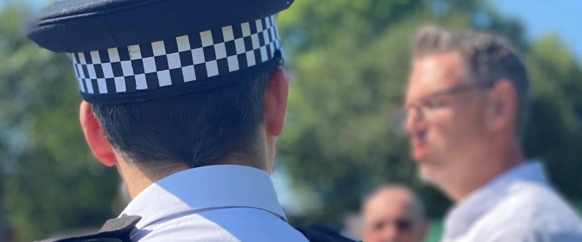 PCC John Campion with police offier